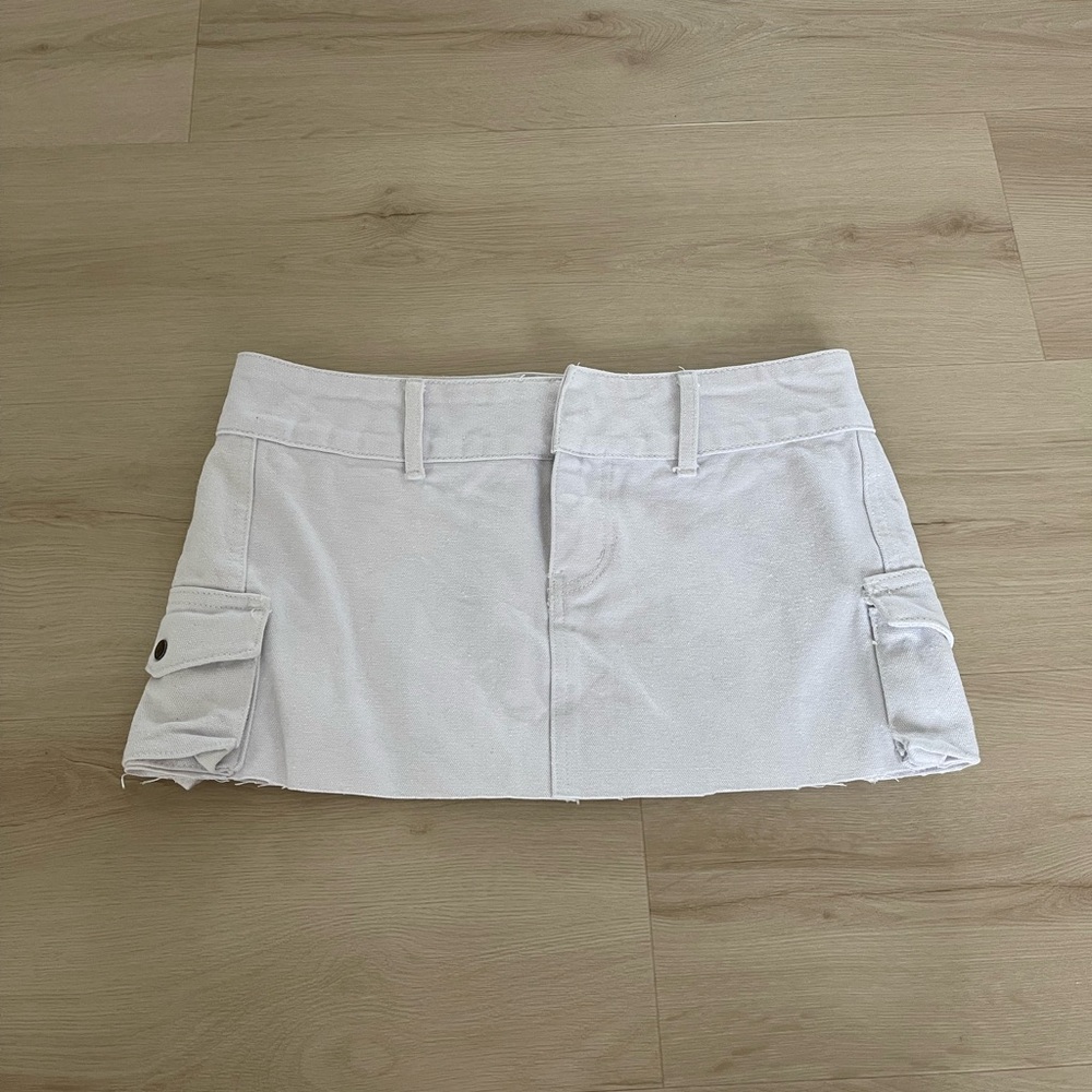 Princess Polly White Cargo Skirt